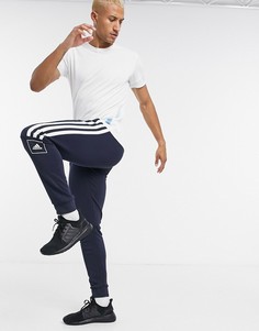 Черные джоггеры с тремя полосками adidas Training-Черный