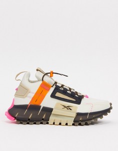 Светло-бежевые кроссовки Reebok Running Zig Kinetica edge-Белый
