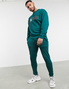 Спортивный костюм со свитшотом в стиле oversized и джоггерами скинни ASOS DESIGN-Зеленый