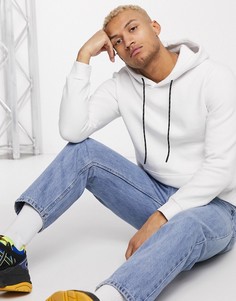 Худи белого цвета Bershka-Белый