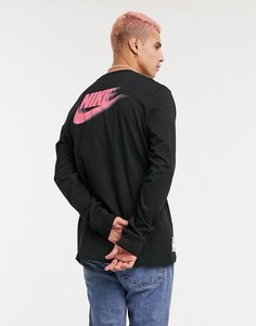 Черный лонгслив с принтом на спине Nike Concrete Jungle Pack