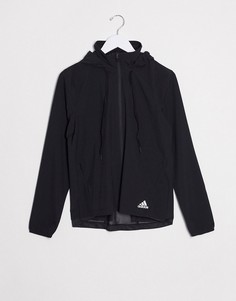 Черная куртка на молнии с капюшоном adidas Training-Черный