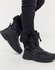 Водонепроницаемые кожаные ботинки с подкладкой UGG-Черный