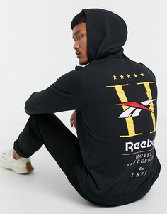 Худи черного цвета с принтом Reebok Classics-Черный