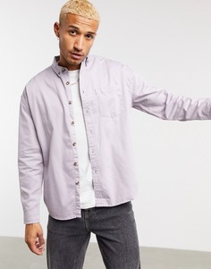 Лавандовая джинсовая oversized-рубашка из органического хлопка ASOS DESIGN-Фиолетовый