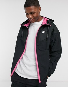 Компактная черно-розовая двусторонняя куртка Nike Concrete Jungle Pack-Черный