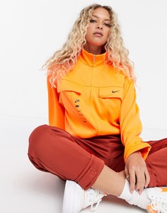 Оранжевая олимпийка с логотипом-галочкой Nike-Оранжевый