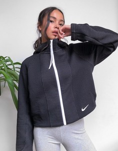 Худи черного цвета с флисовой изнанкой Nike-Черный