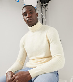 Джемпер-водолазка из овечьей шерсти овсяного цвета ASOS DESIGN Tall-Бежевый