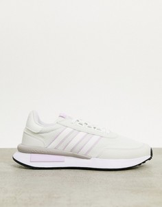 Белые/фиолетовые кроссовки adidas Originals Retroset-Белый