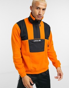Оранжевая флисовая куртка на молнии adidas Originals-Оранжевый
