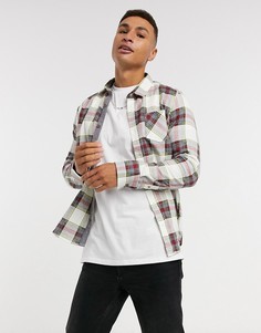 Светло-бежевая фланелевая рубашка в клетку тартан Brave Soul-Кремовый