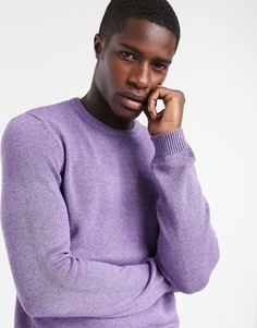 Лавандовый хлопковый джемпер с круглым вырезом ASOS DESIGN-Фиолетовый
