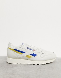 Светлые кроссовки с атласными полосками Reebok Classic-Белый