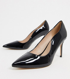 Черные туфли-лодочки на каблуке для широкой стопы Miss KG-Черный