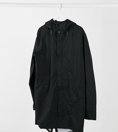 Черная длинная непромокаемая ветровка ASOS DESIGN Tall-Черный