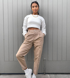 Светло-бежевые брюки чиносы ASOS DESIGN Petite-Светло-бежевый