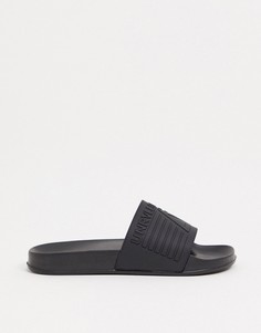 Шлепанцы с резиновыми ремешками ASOS Unrivalled Supply-Черный