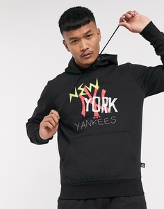 Худи черного цвета с принтом New Era New York Yankees-Черный