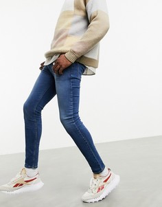 Синие джинсы стретч ASOS DESIGN-Синий