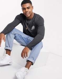 Лонгслив с логотипом Jack & Jones-Темно-синий