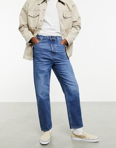 Джинсы с завышенной талией ASOS DESIGN-Синий