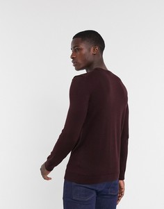 Бордовый джемпер с круглым вырезом New Look-Красный