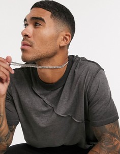 Черная свободная футболка из органического хлопка ASOS DESIGN-Черный