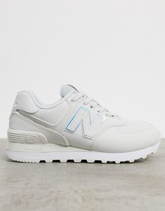 Белые кроссовки New Balance 574-Белый
