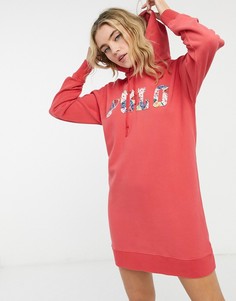 Красное платье-худи с логотипом Polo Ralph Lauren-Красный