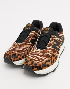 Кроссовки на платформе с анималистичным принтом New Balance 574-Мульти