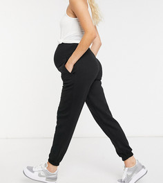 Черные джоггеры со вставкой для животика New Look Maternity-Черный