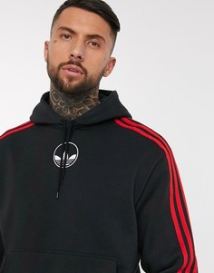 Худи черного цвета с логотипом adidas Originals-Черный