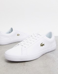 Белые кроссовки с логотипом Lacoste-Белый