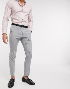 Светло-серые брюки узкого кроя Selected Homme-Серый