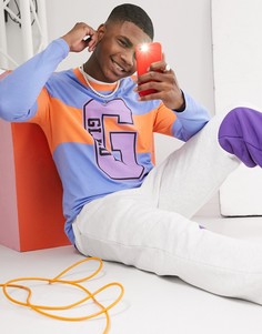Лонгслив в стиле унисекс с принтом "glaad" ASOS DESIGN X glaad-Синий