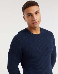 Темно-синий фактурный джемпер Only & Sons