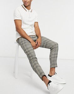 Брюки в клетку от комплекта Only & Sons-Коричневый