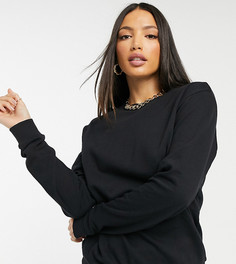 Черный свитшот из органического хлопка ASOS DESIGN Tall