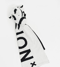Черно-белый шарф с логотипом COLLUSION Unisex-Черный