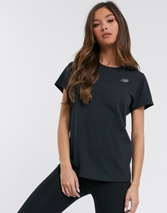 Черная футболка с круглым вырезом New Balance Running Relentless-Черный