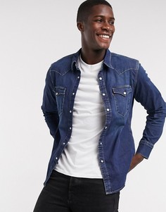 Темная джинсовая рубашка в стиле вестерн Levis-Синий Levis®