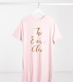 Розовая футболка для сна с принтом "bump club" эксклюзивно для ASOS DESIGN Maternity-Розовый