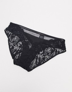 Черные кружевные трусы Calvin Klein-Черный