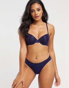 Темно-синий бюстгальтер с тонкими подкладками Calvin Klein