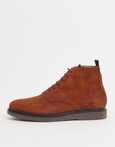 Светло-коричневые ботинки на шнуровке из вощеной кожи H by Hudson-Светло-коричневый