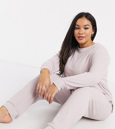 Комплект из свитшота и джоггеров ASOS DESIGN Curve-Серый