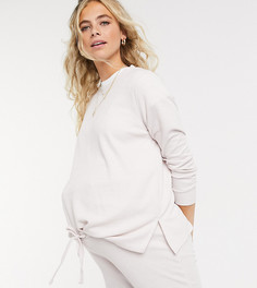 Легкий комплект из свитшота и джоггеров ASOS DESIGN Maternity-Светло-бежевый