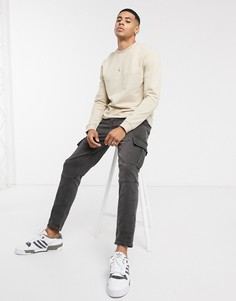 Бежевый свитшот из органического хлопка ASOS DESIGN