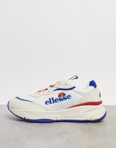 Белые кроссовки на массивной подошве Ellesse Massello-Мульти